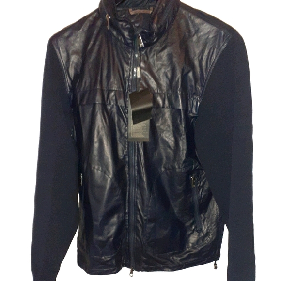 Massimo Dutti Jacket with leather *NEW* - Picture 3 of 10